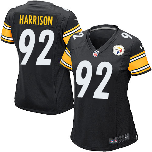 Women's Game James Harrison Nike Jersey Black Home - #92 NFL Pittsburgh Steelers